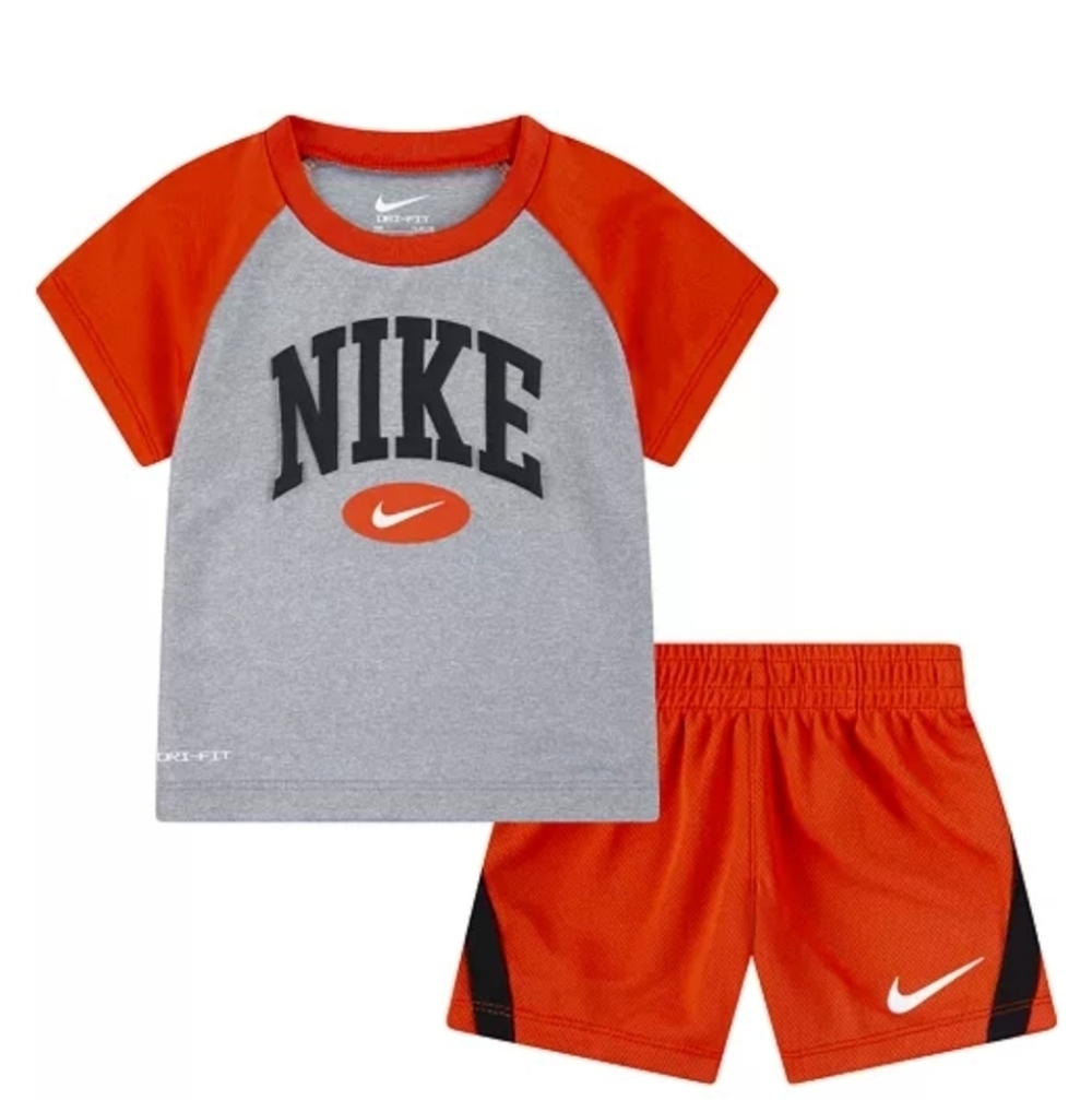 Nike Kids' Gray and Red Athletic Set